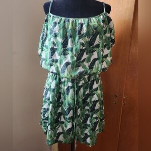 Rebecca Mincoff short romper with pockets.